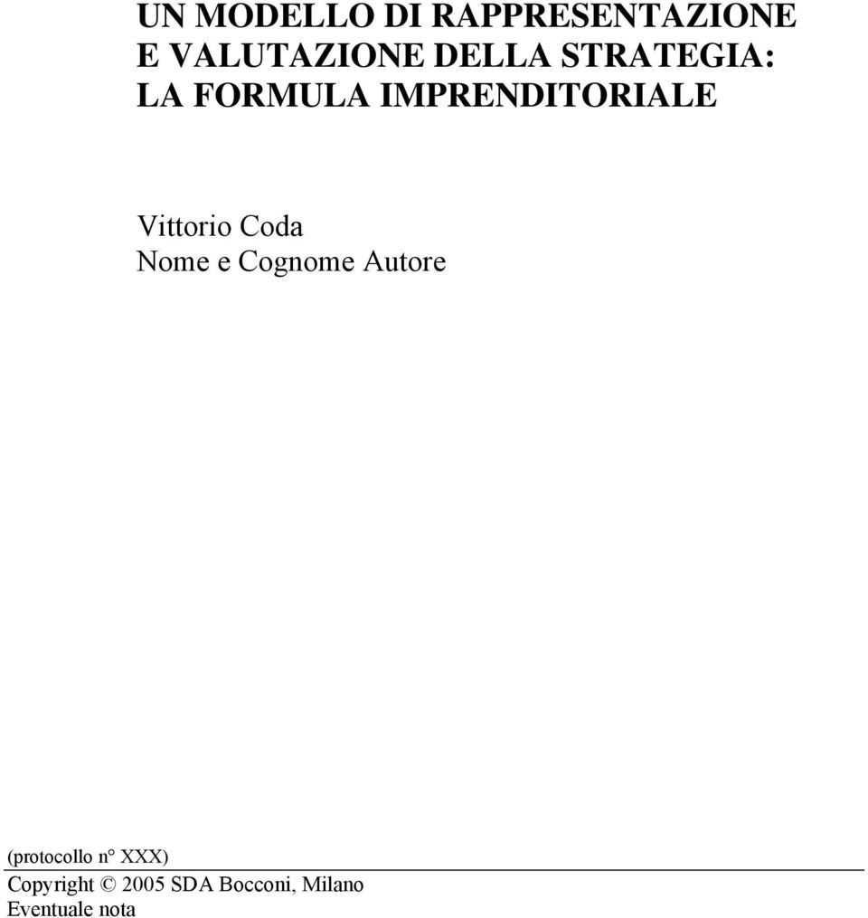 Vittorio Coda Nome e Cognome Autore (protocollo