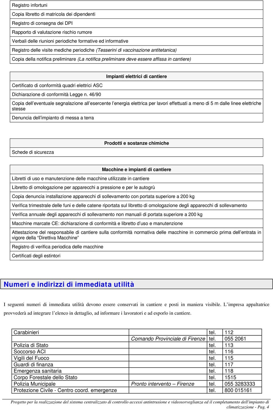 elettrici ASC Dichiarazione di conformità Legge n.