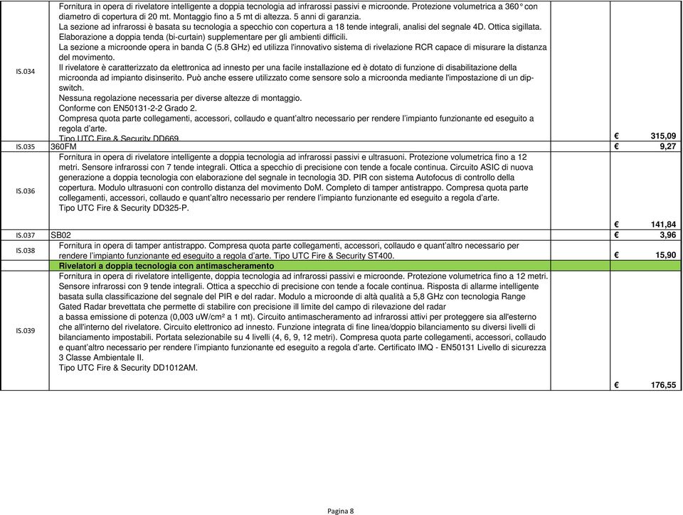 Elaborazione a doppia tenda (bi-curtain) supplementare per gli ambienti difficili. La sezione a microonde opera in banda C (5.