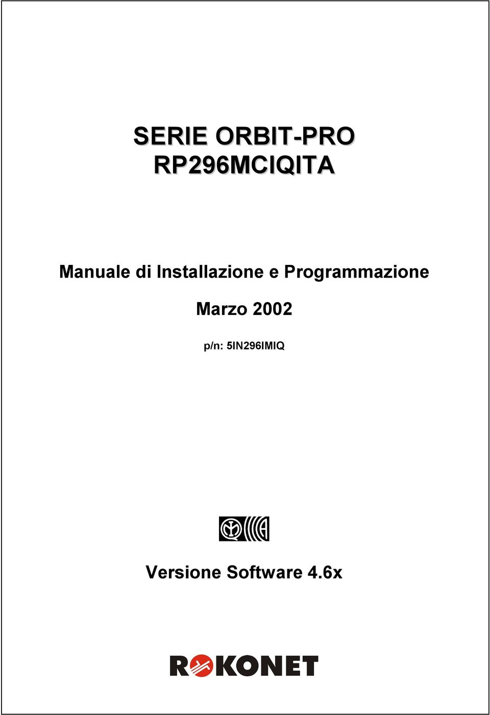 Programmazione Marzo 2002