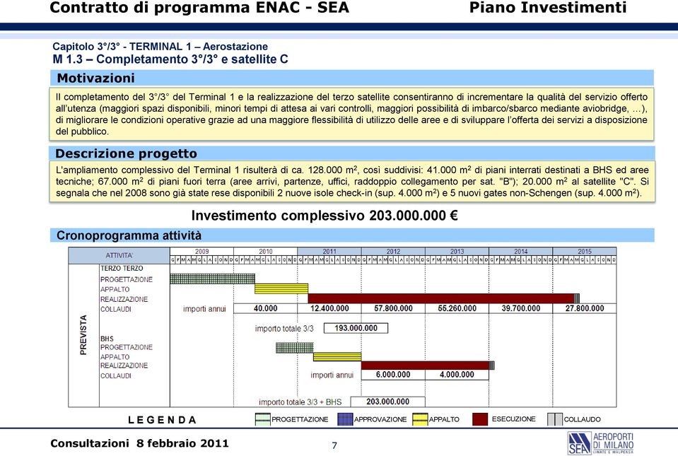 (maggiori spazi disponibili, minori tempi di attesa ai vari controlli, maggiori possibilità di imbarco/sbarco mediante aviobridge, ), di migliorare le condizioni operative grazie ad una maggiore