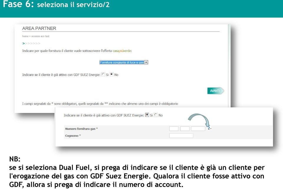 l'erogazione del gas con GDF Suez Energie.