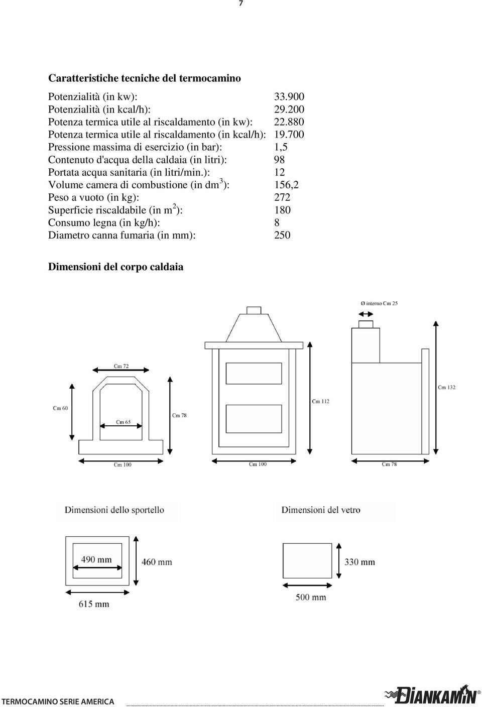 700 Pressione massima di esercizio (in bar): 1,5 Contenuto d'acqua della caldaia (in litri): 98 Portata acqua sanitaria (in litri/min.