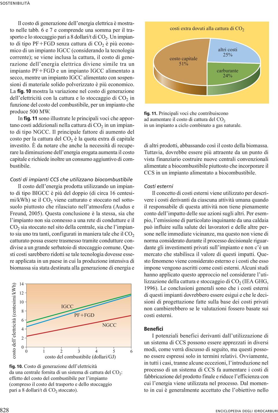 diviene simile tra un impianto PF FGD e un impianto IGCC alimentato a secco, mentre un impianto IGCC alimentato con sospensioni di materiale solido polverizzato è più economico. La fig.