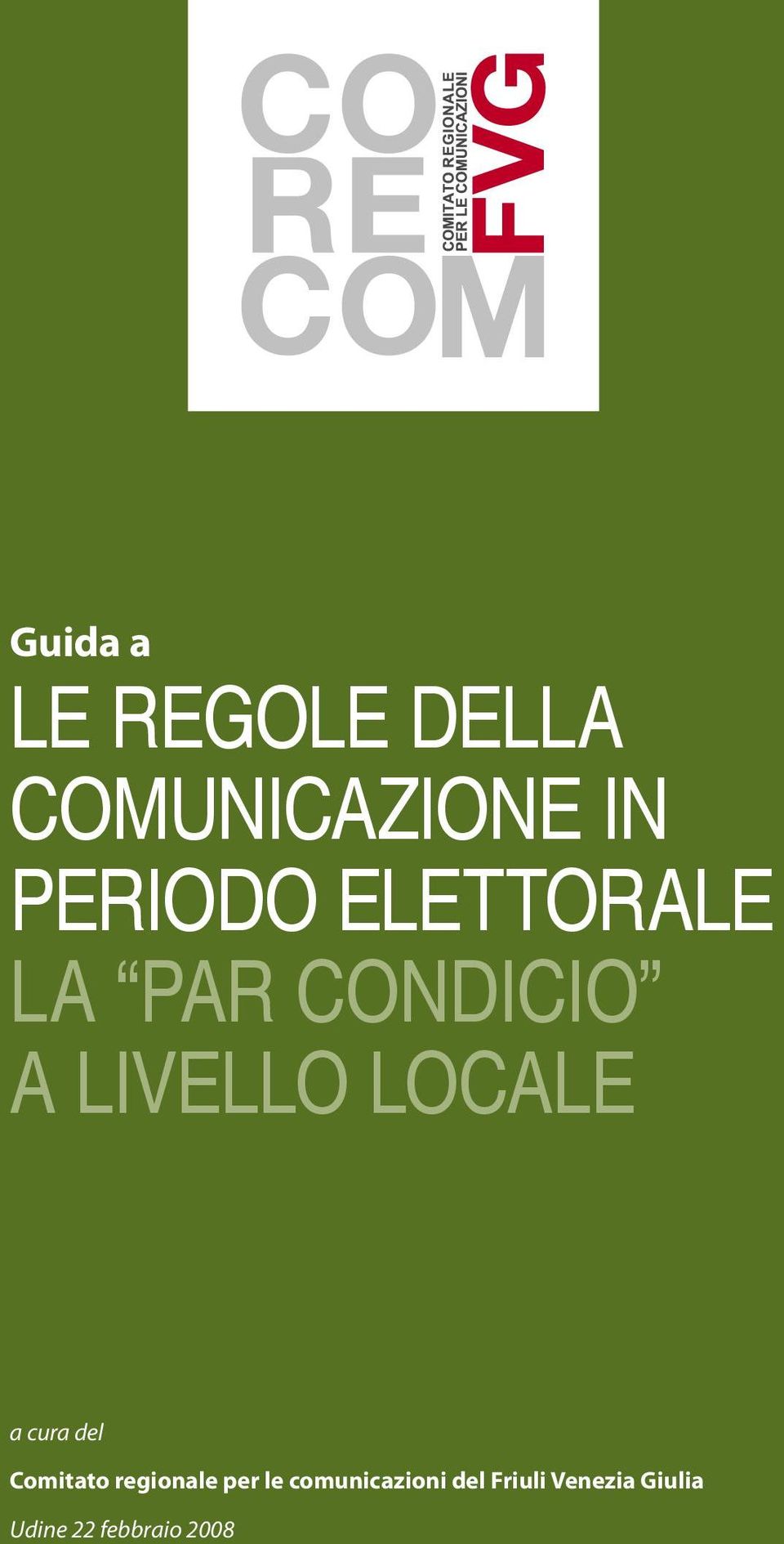 LOCALE a cura del Comitato regionale per le