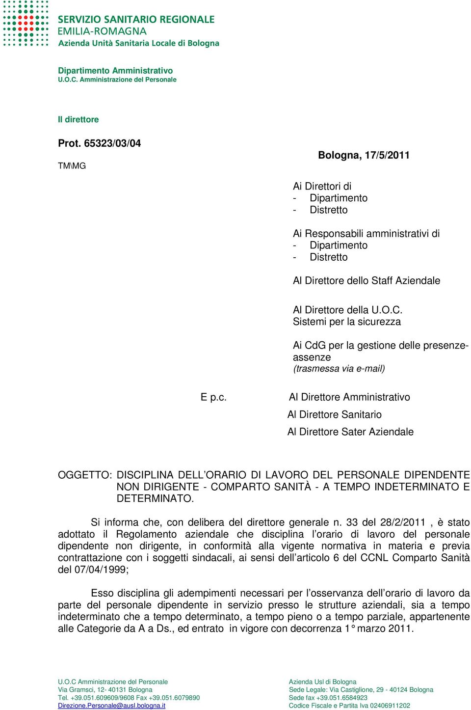 rezza Ai CdG per la gestione delle presenzeassenze (trasmessa via e-mail) E p.c.