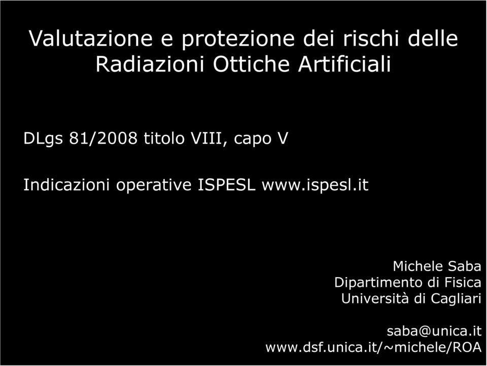 operative ISPESL www.ispesl.