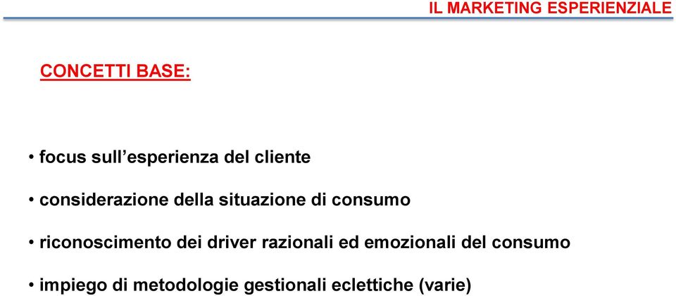 consumo riconoscimento dei driver razionali ed emozionali