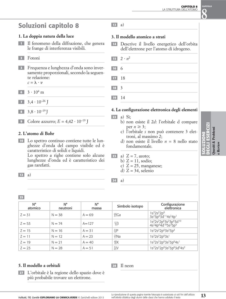 15 2 n 2 3 Frequenza e lunghezza d onda sono inversamente proporzionali, secondo la seguente relazione: c = 6 3 10 4 m 7 3,4 10 26 J 8 3,8 10 19 J 9 Colore azzurro; E = 4,42 10 19 J 2.