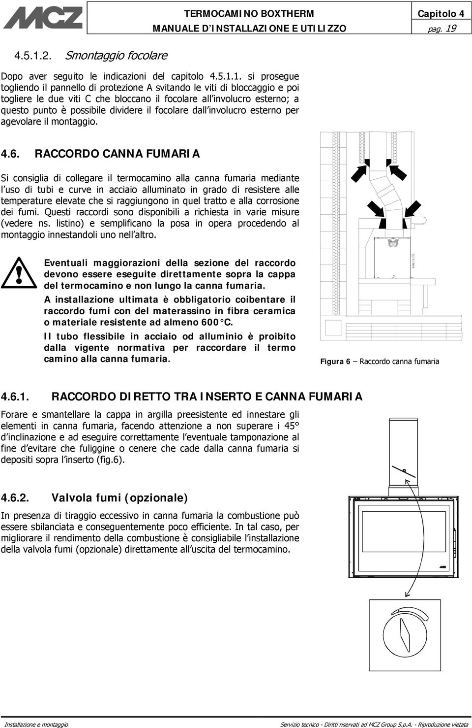 2. Smontaggio focolare Dopo aver seguito le indicazioni del capitolo 1.