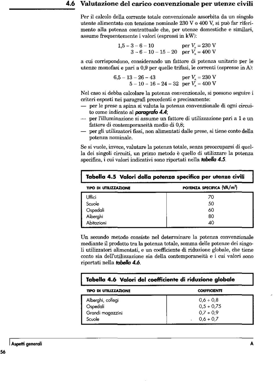 riferimento alla potenza contrattuale che, per utenze domestiche e similari, assume frequentemente i valori (espressi in kw): 1,5-3 - 6-10 per v" =230 V 3-6 - 10-15 - 20 per v" = 400 V a cui