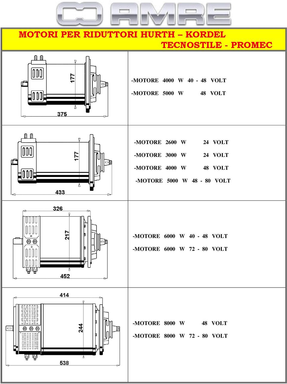 3000 W -MOTORE 4000 W 24 VOLT 24 VOLT -MOTORE 5000 W 48 -