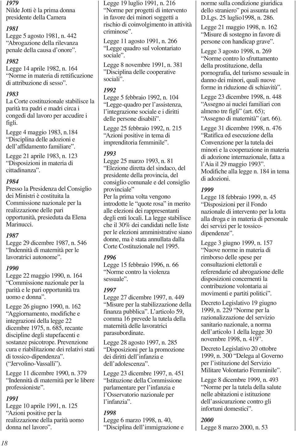 Legge 4 maggio 1983, n.184 Disciplina delle adozioni e dell affidamento familiare. Legge 21 aprile 1983, n. 123 Disposizioni in materia di cittadinanza.