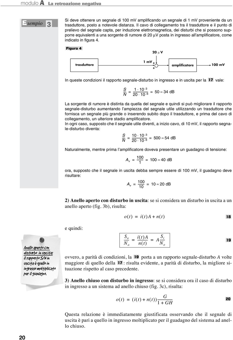 posta in ingresso all amplificatore, come indicato in figura 4.