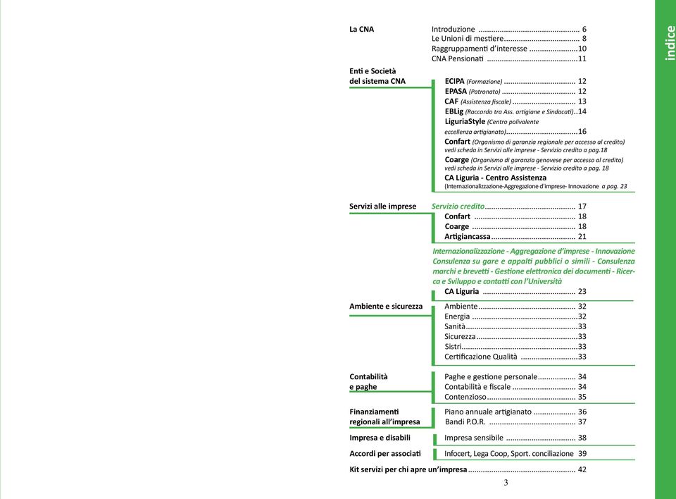 ..16 Confart (Organismo di garanzia regionale per accesso al credito) vedi scheda in Servizi alle imprese - Servizio credito a pag.