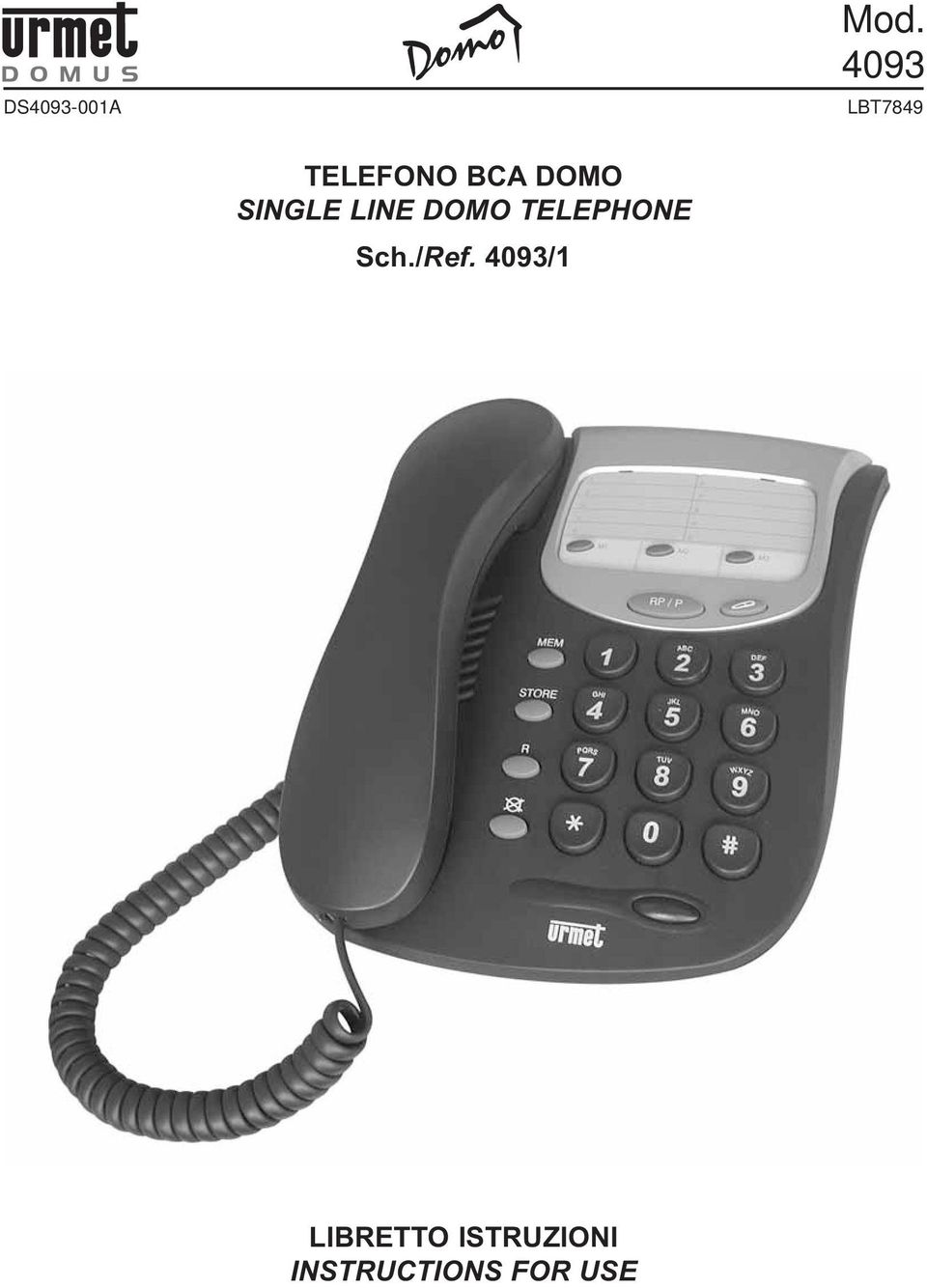 LINE DOMO TELEPHONE Sch./Ref.