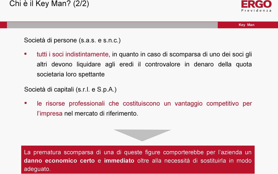 ) tutti i soci indistintamente, in quanto in caso di scomparsa di uno dei soci gli altri devono liquidare agli eredi il controvalore in