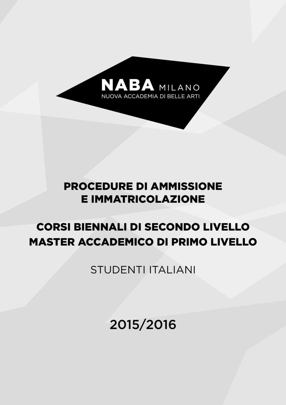 Secondo Livello Master Accademico