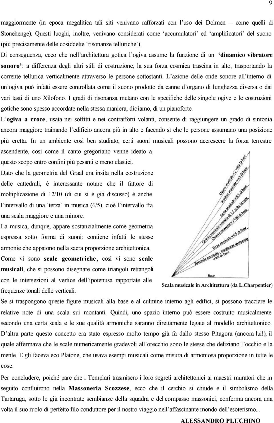 Di conseguenza, ecco che nell architettura gotica l ogiva assume la funzione di un dinamico vibratore sonoro : a differenza degli altri stili di costruzione, la sua forza cosmica trascina in alto,