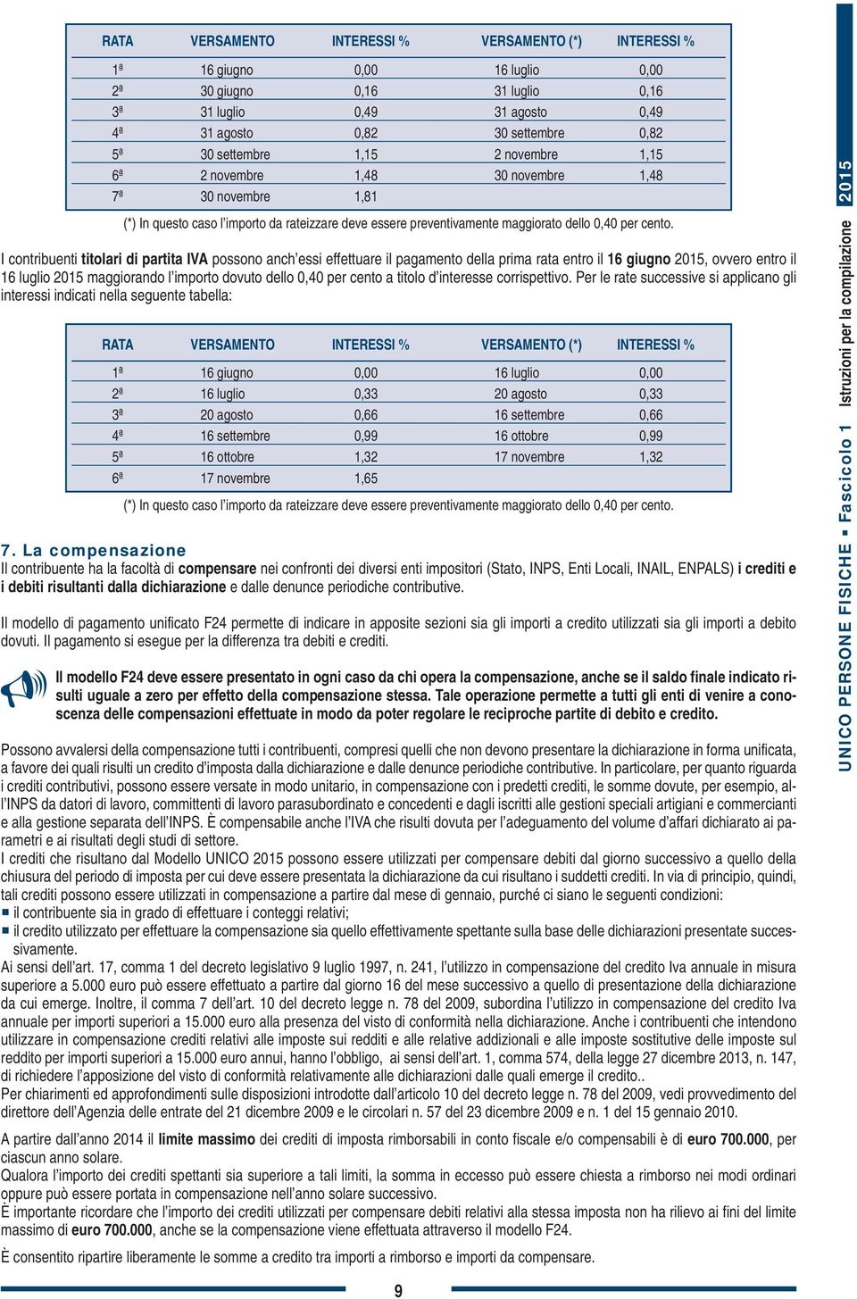 I contribuenti titolari di partita IVA possono anch essi effettuare il pagamento della prima rata entro il 16 giugno 2015, ovvero entro il 16 luglio 2015 maggiorando l importo dovuto dello 0,40 per