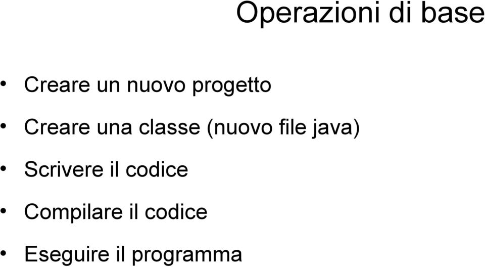 file java) Scrivere il codice