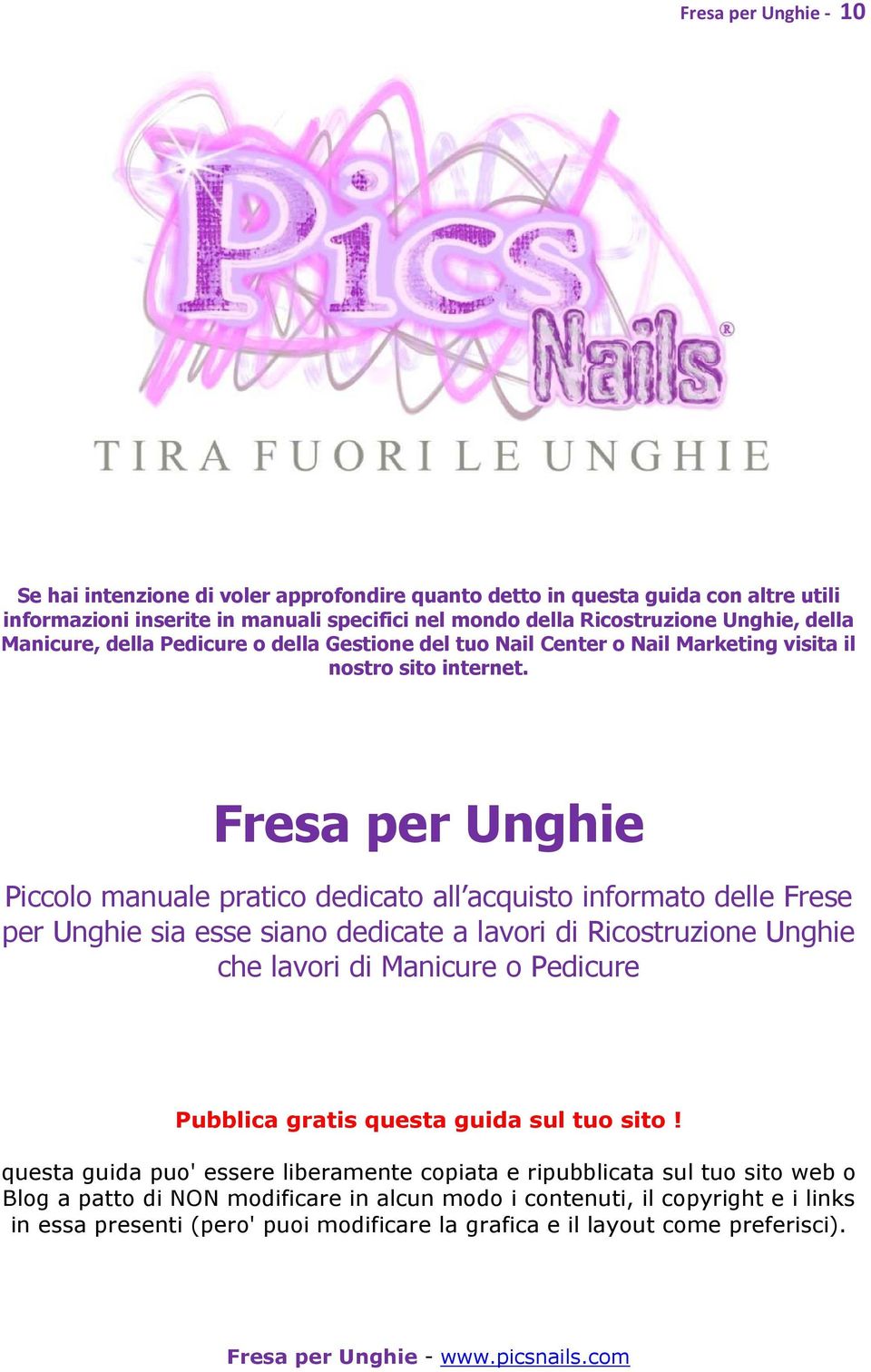 Fresa per Unghie Piccolo manuale pratico dedicato all acquisto informato delle Frese per Unghie sia esse siano dedicate a lavori di Ricostruzione Unghie che lavori di Manicure o Pedicure