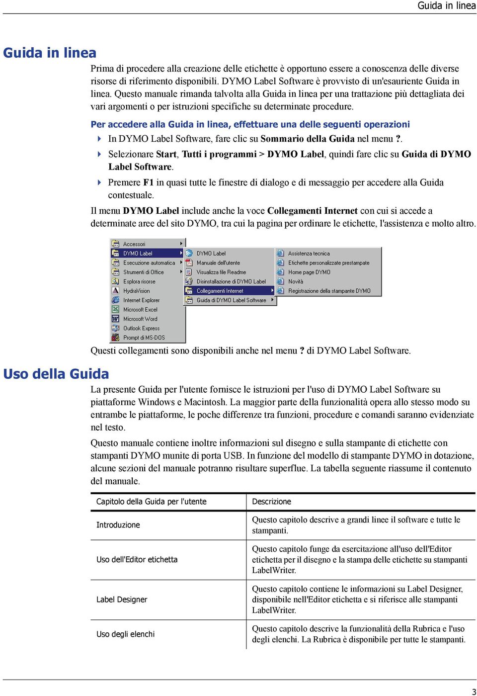 Questo manuale rimanda talvolta alla Guida in linea per una trattazione più dettagliata dei vari argomenti o per istruzioni specifiche su determinate procedure.