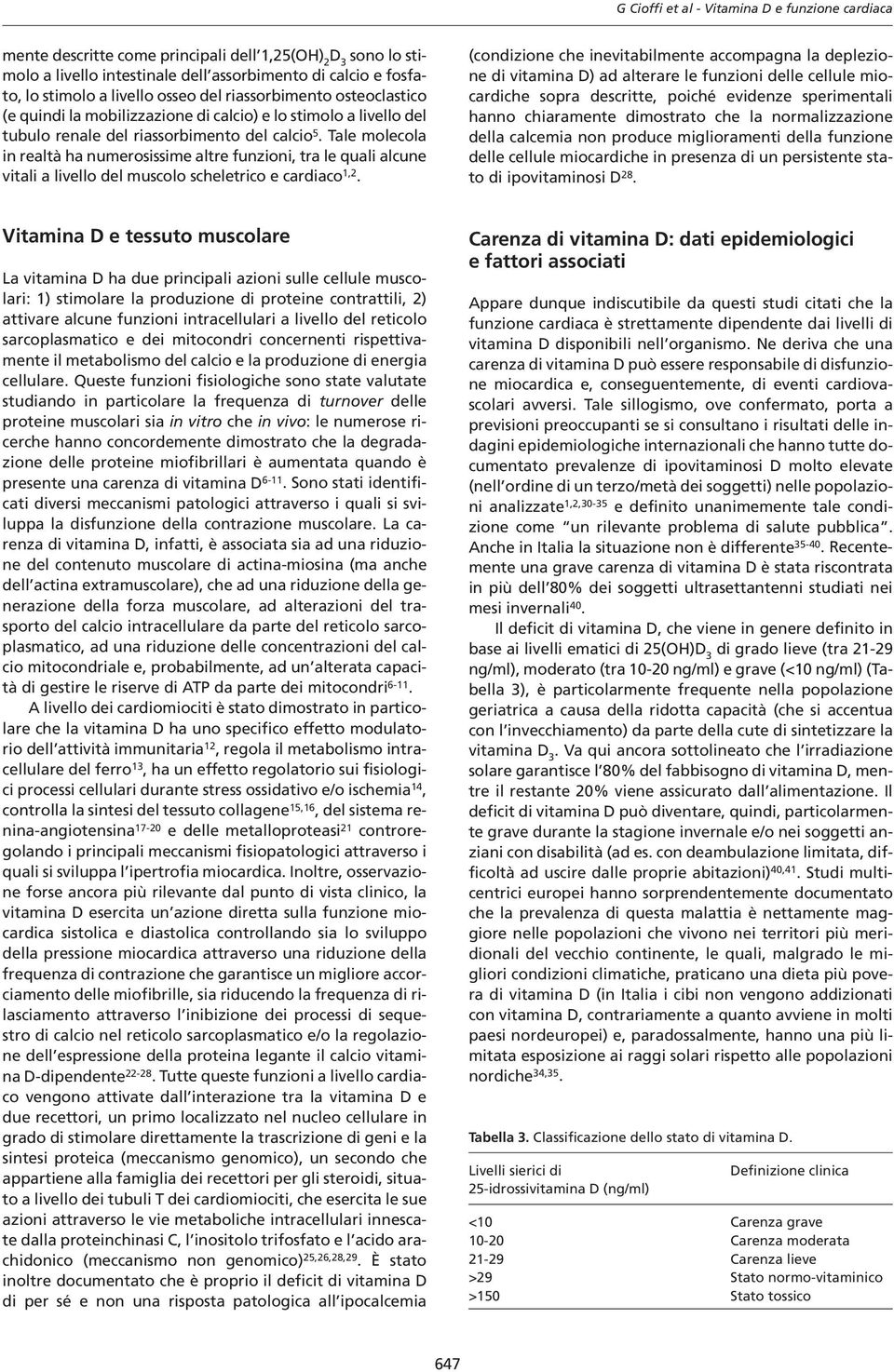 Tale molecola in realtà ha numerosissime altre funzioni, tra le quali alcune vitali a livello del muscolo scheletrico e cardiaco 1,2.