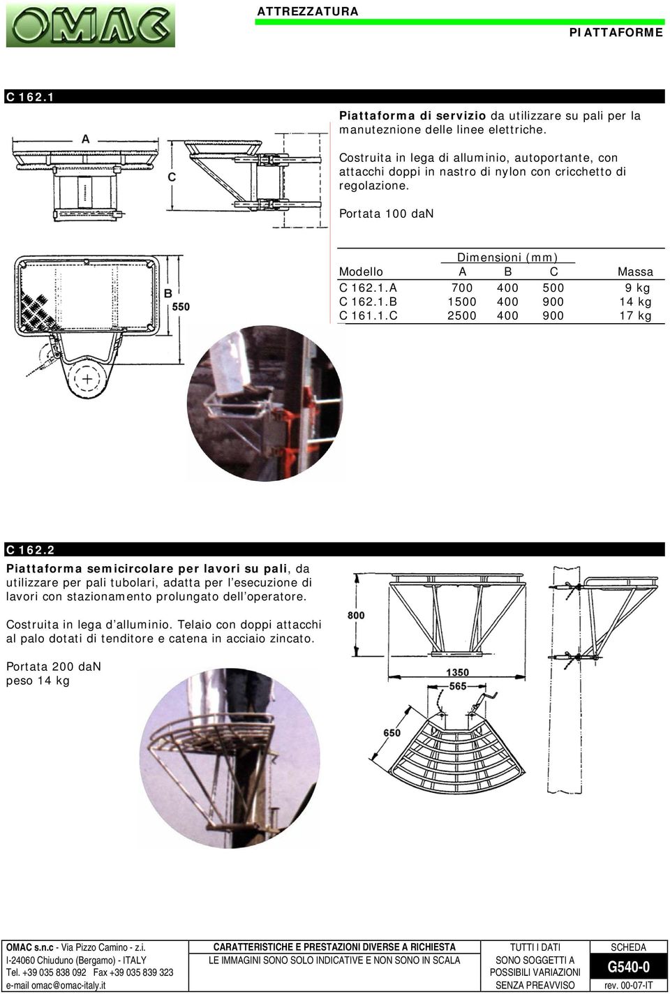 1.B 1500 400 900 14 kg C 161.1.C 2500 400 900 17 kg C 162.