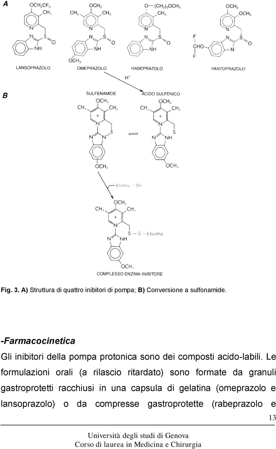 Le formulazioni orali (a rilascio ritardato) sono formate da granuli gastroprotetti