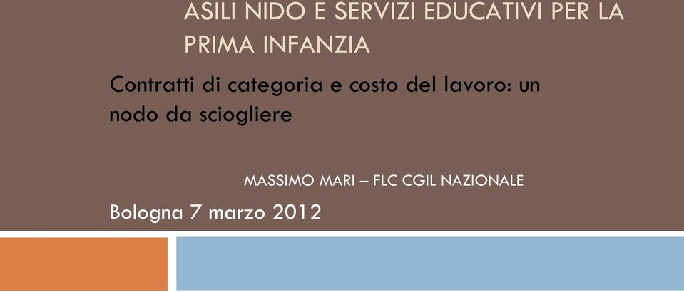 costo del lavoro: un nodo da sciogliere