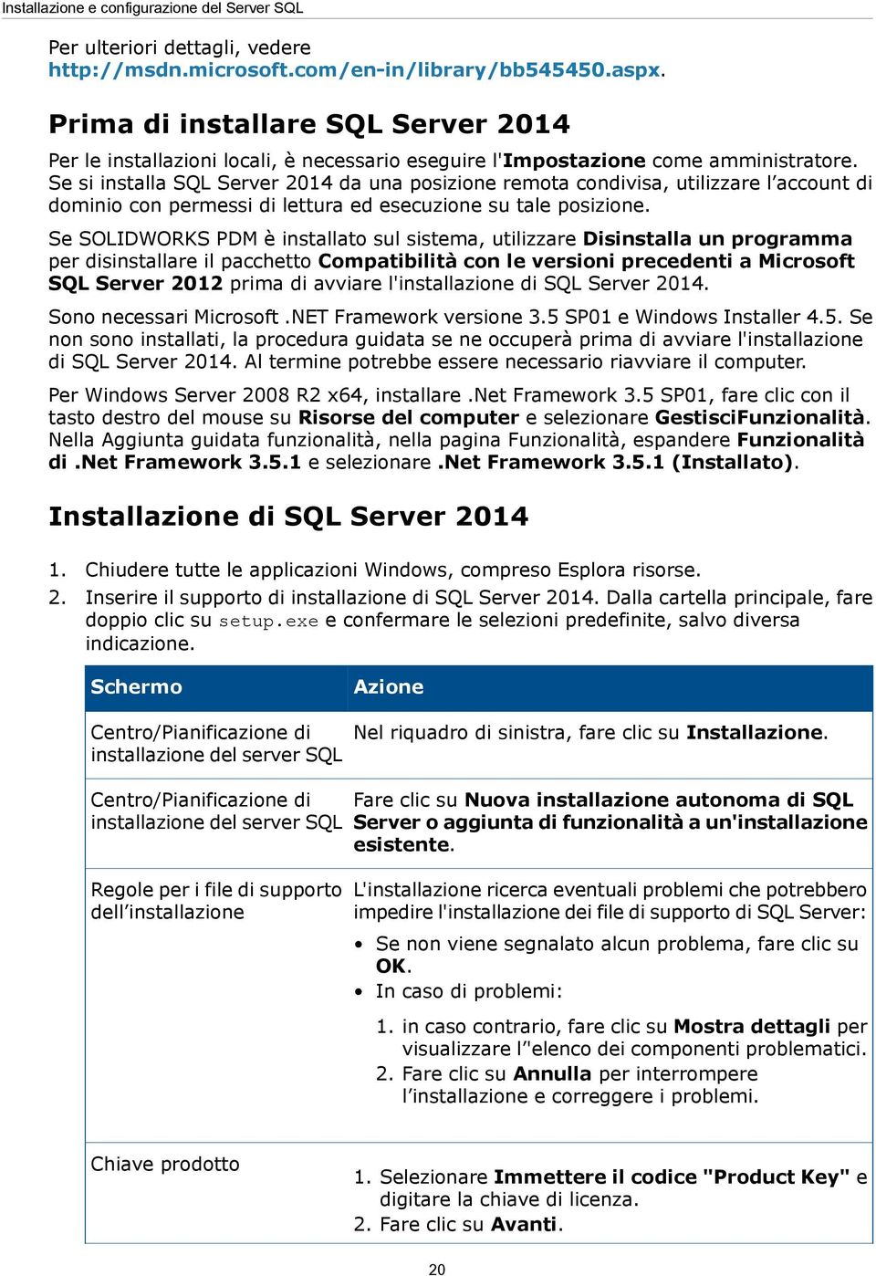Se si installa SQL Server 2014 da una posizione remota condivisa, utilizzare l account di dominio con permessi di lettura ed esecuzione su tale posizione.