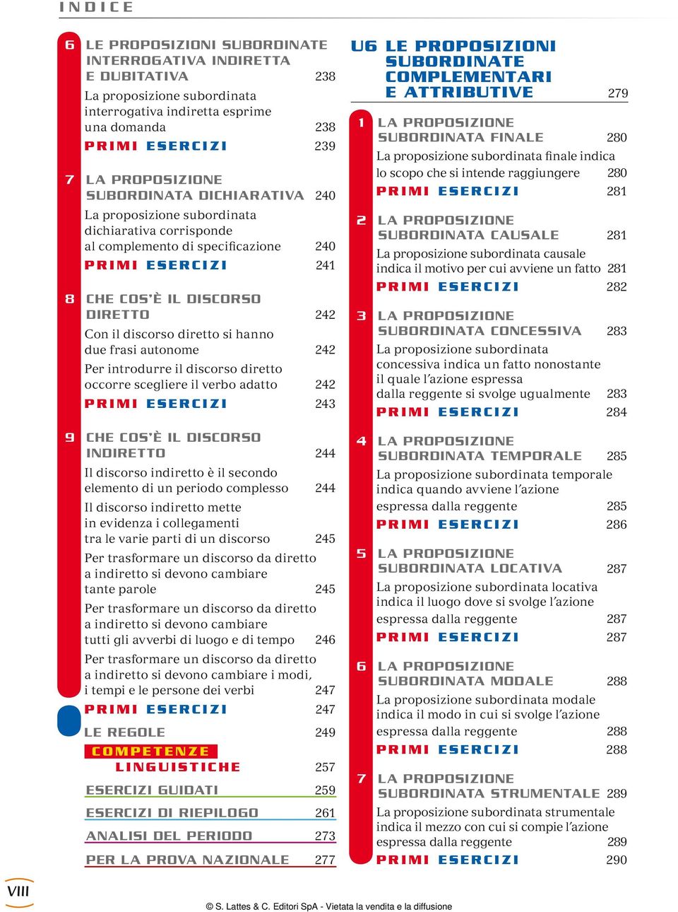 frasi autonome 242 Per introdurre il discorso diretto occorre scegliere il verbo adatto 242 PRIMI SRCIZI 243 9 CH COS È IL DISCORSO INDIRTTO 244 Il discorso indiretto è il secondo elemento di un