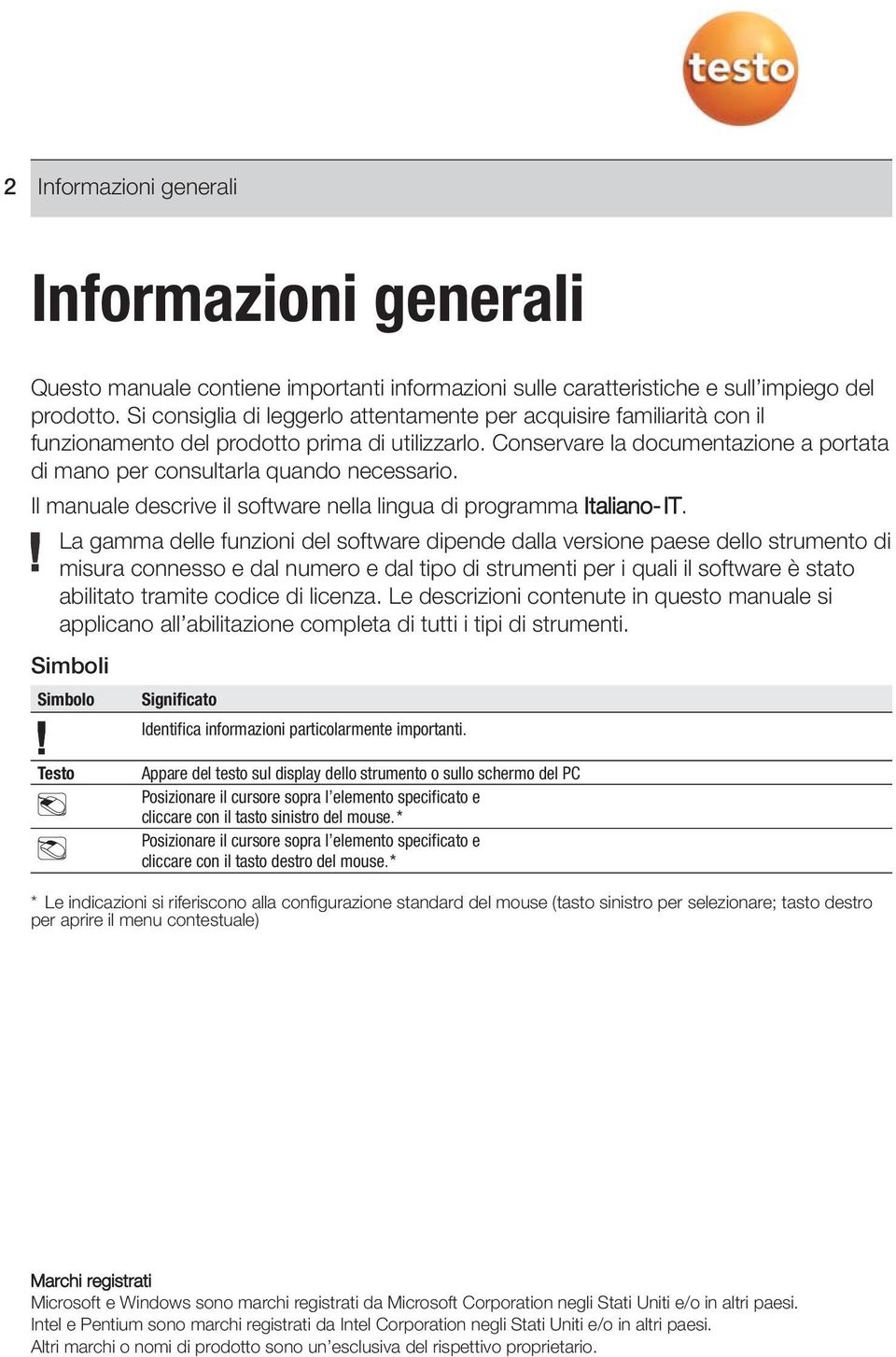 Conservare la documentazione a portata di mano per consultarla quando necessario. Il manuale descrive il software nella lingua di programma Italiano-IT.