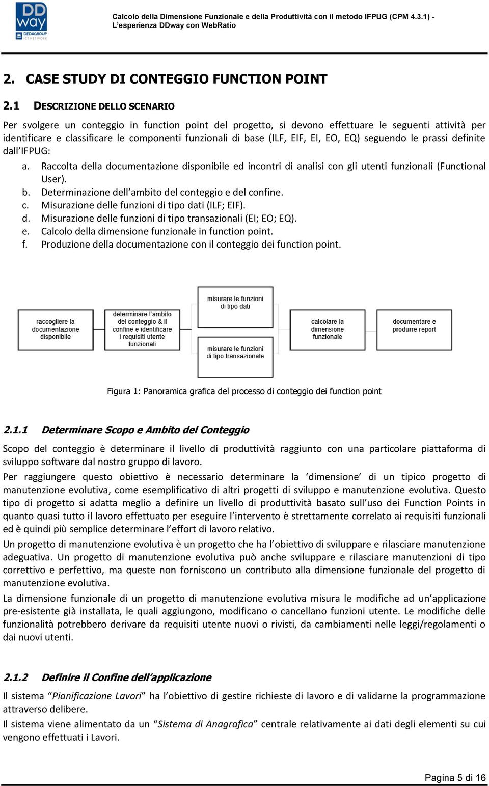 EIF, EI, EO, EQ) seguendo le prassi definite dall IFPUG: a. Raccolta della documentazione disponibile ed incontri di analisi con gli utenti funzionali (Functional User). b.