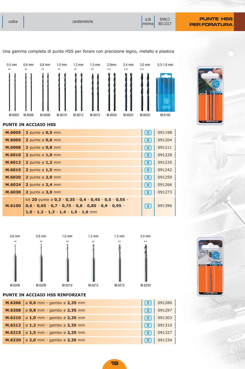 602 2 punte ø,2 mm 0923 M.60 2 punte ø, mm 09242 M.6020 2 punte ø 2,0 mm 0929 M.6024 2 punte ø 2,4 mm 09266 M.6030 2 punte ø 3,0 mm 09273 kit 20 punte ø 0,3-0,3-0,4-0,4-0, - 0, - M.