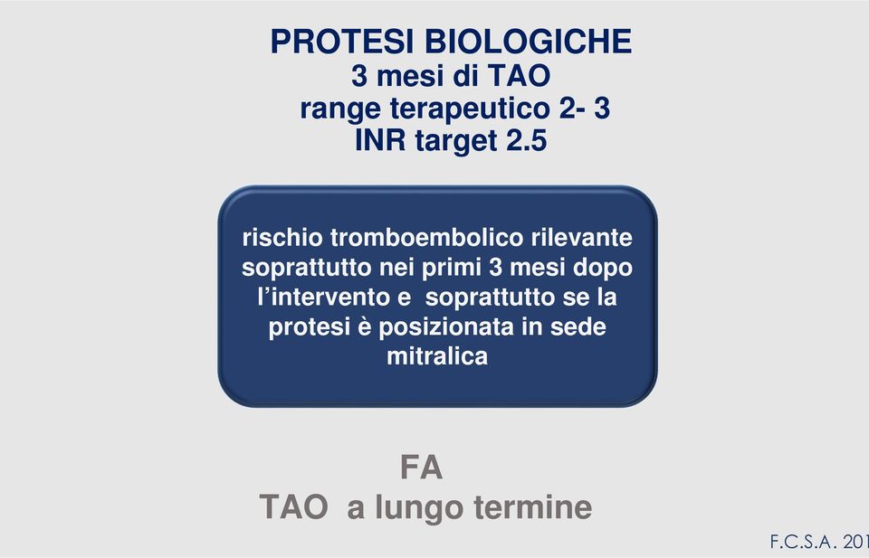 5 rischio tromboembolico rilevante soprattutto nei primi 3