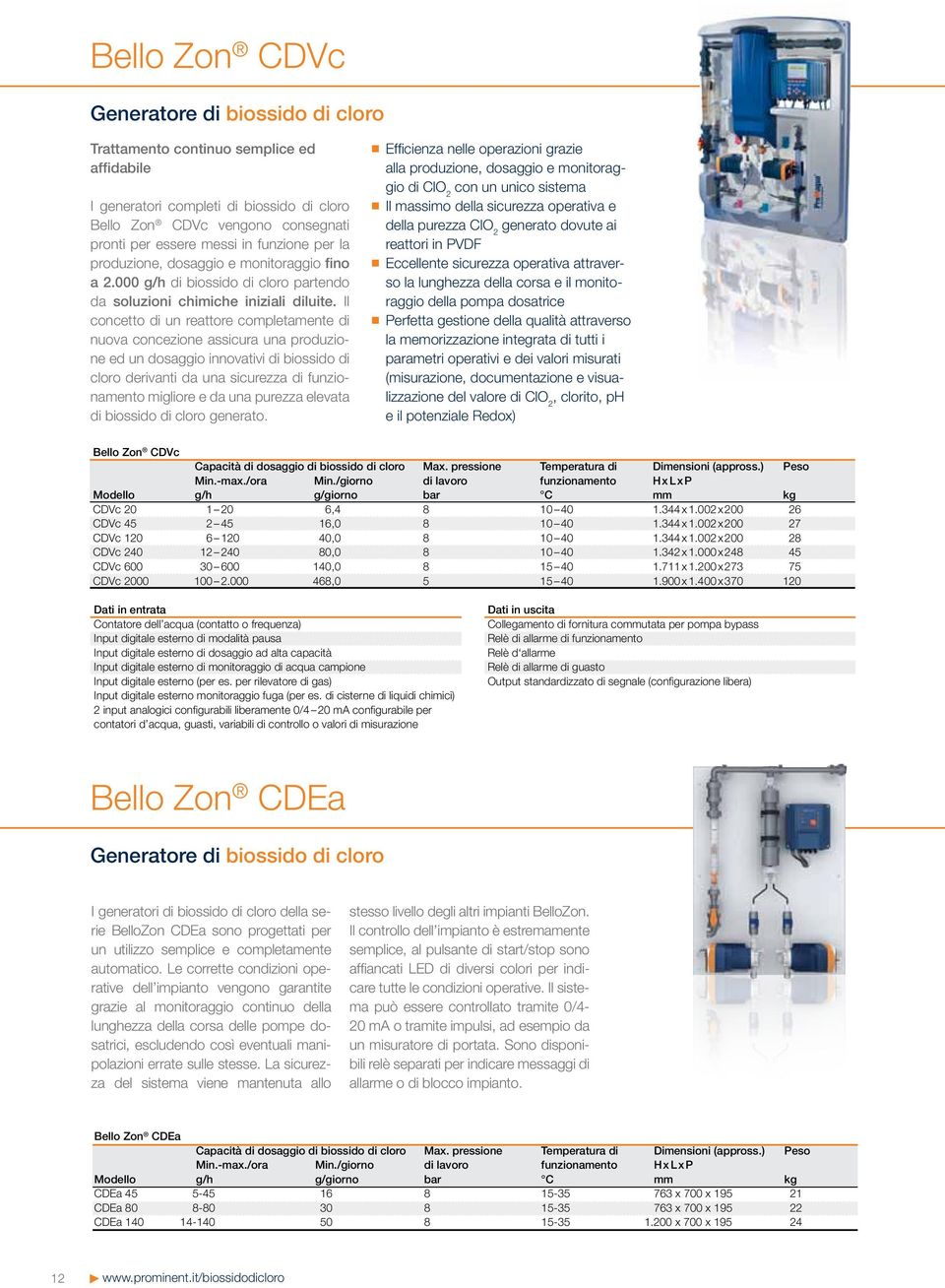 Il concetto di un reattore completamente di nuova concezione assicura una produzione ed un dosaggio innovativi di biossido di cloro derivanti da una sicurezza di funzionamento migliore e da una