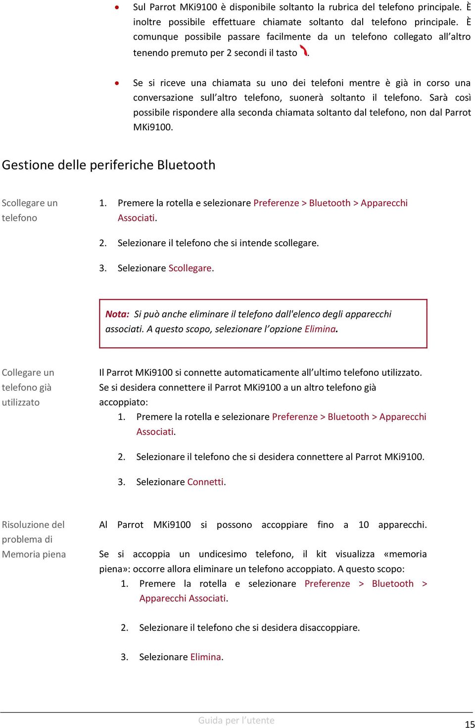 Se si riceve una chiamata su uno dei telefoni mentre è già in corso una conversazione sull altro telefono, suonerà soltanto il telefono.