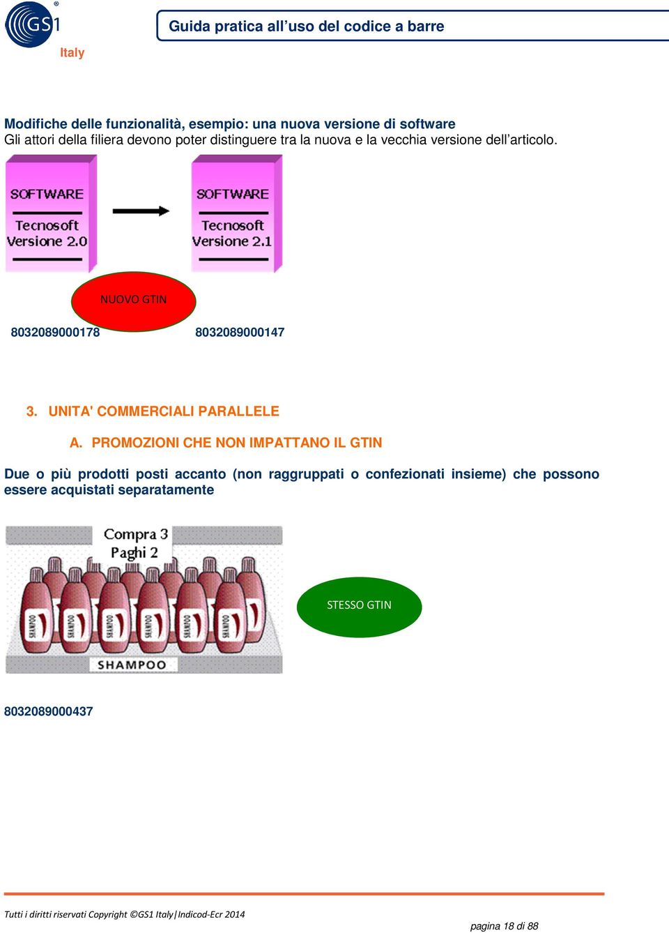 PROMOZIONI CHE NON IMPATTANO IL GTIN Due o più prodotti posti accanto (non raggruppati o confezionati insieme) che possono