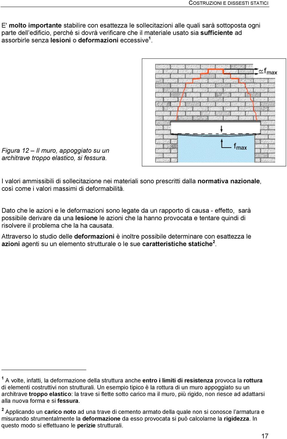 I valori ammissibili di sollecitazione nei materiali sono prescritti dalla normativa nazionale, così come i valori massimi di deformabilità.