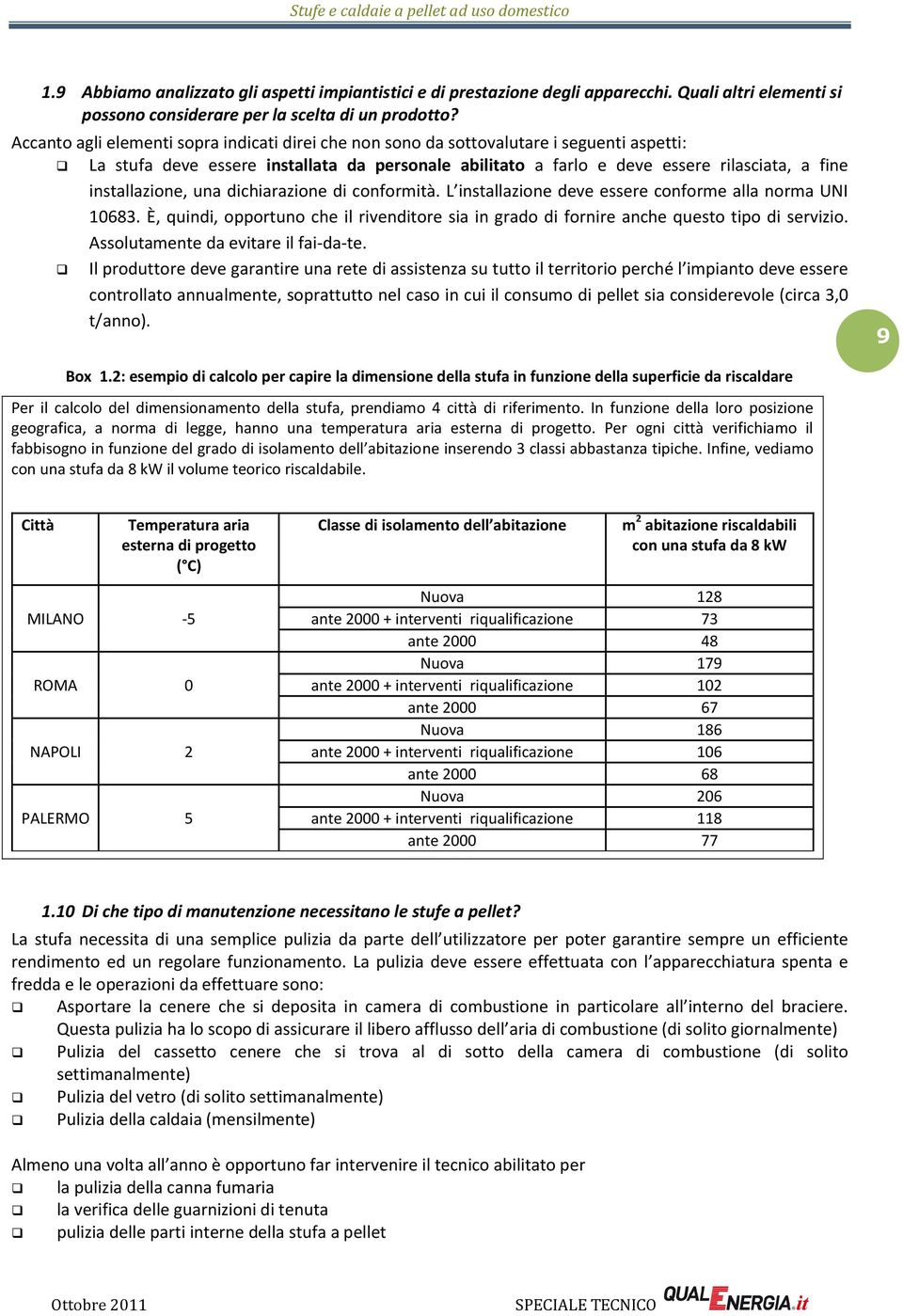 installazione, una dichiarazione di conformità. L installazione deve essere conforme alla norma UNI 10683.