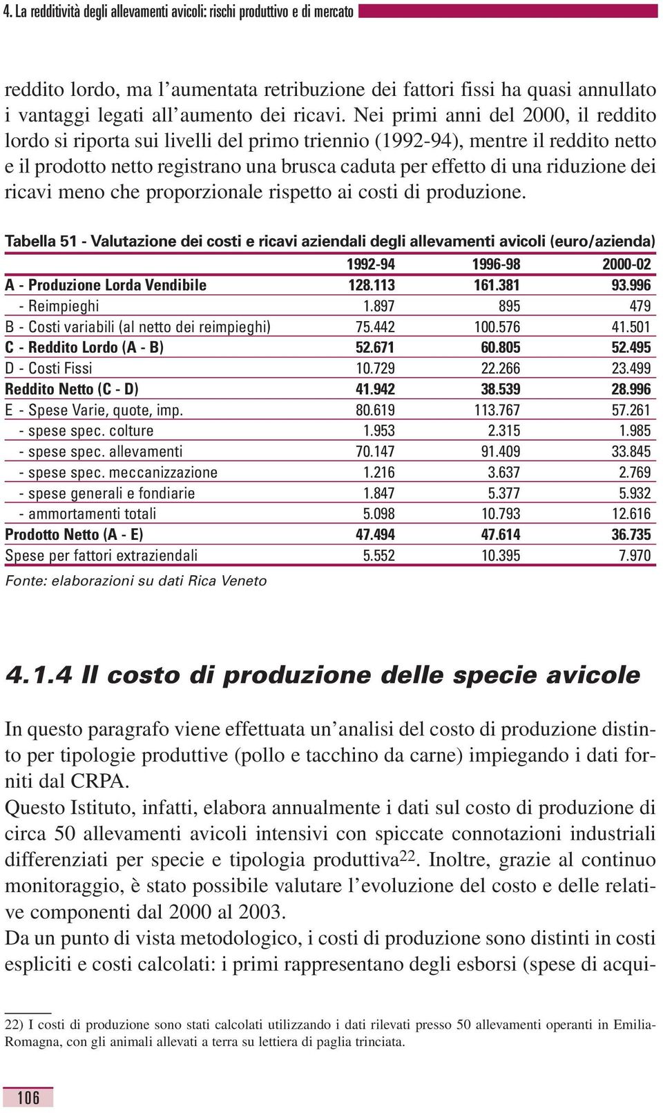 dei ricavi meno che proporzionale rispetto ai costi di produzione.