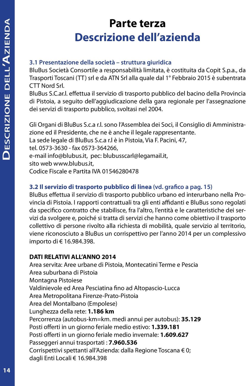 pubblico, svoltasi nel 2004. Gli Organi di BluBus S.c.a r.l. sono l Assemblea dei Soci, il Consiglio di Amministrazione ed il Presidente, che ne è anche il legale rappresentante.