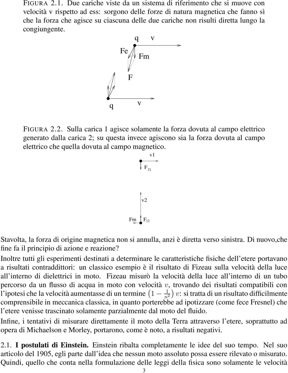 non risulti diretta lungo la congiungente. q v Fe F Fm q v FIGURA 2.