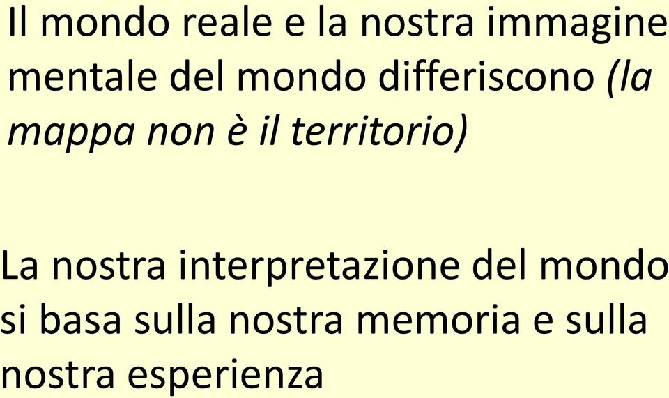 territorio) La nostra interpretazione del