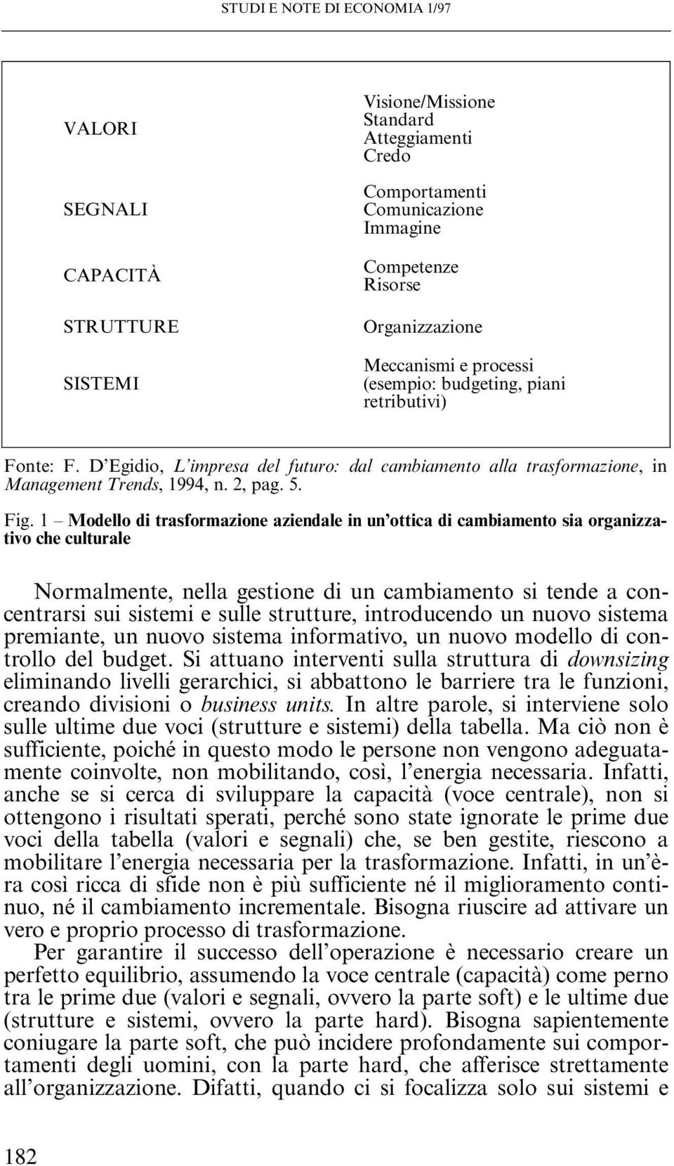 1 Modello di trasformazione aziendale in un ottica di cambiamento sia organizzativo che culturale Normalmente, nella gestione di un cambiamento si tende a concentrarsi sui sistemi e sulle strutture,