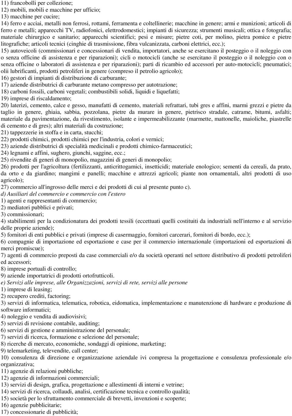 apparecchi scientifici; pesi e misure; pietre coti, per molino, pietra pomice e pietre litografiche; articoli tecnici (cinghie di trasmissione, fibra vulcanizzata, carboni elettrici, ecc.