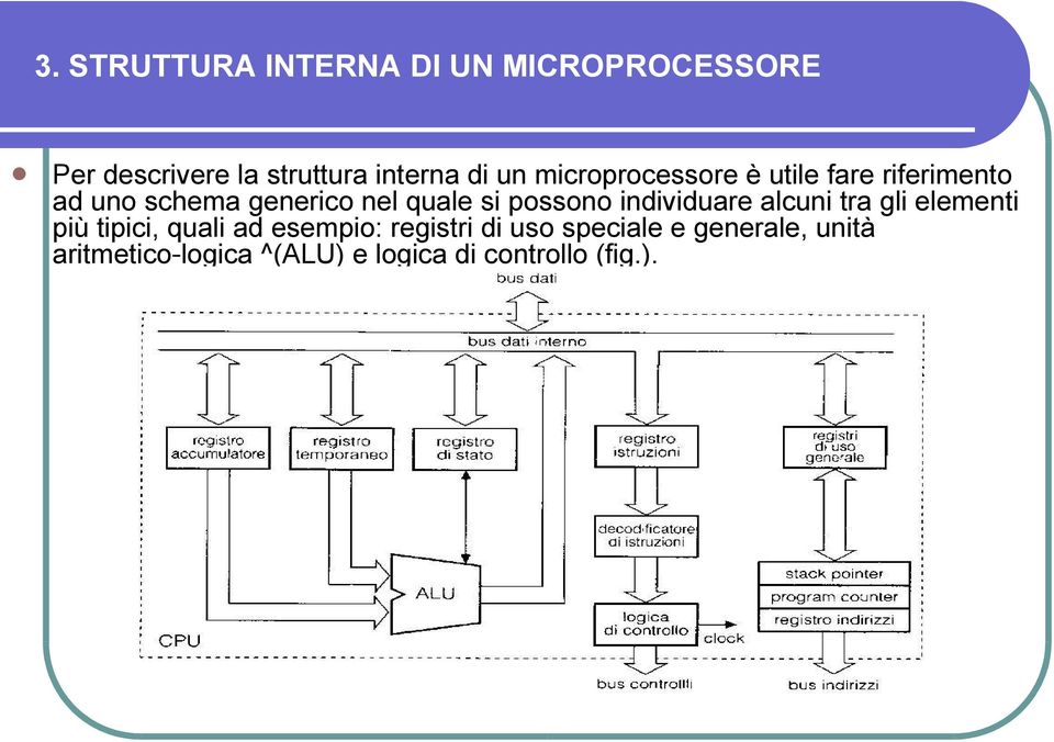 possono individuare alcuni tra gli elementi più tipici, quali ad esempio: registri