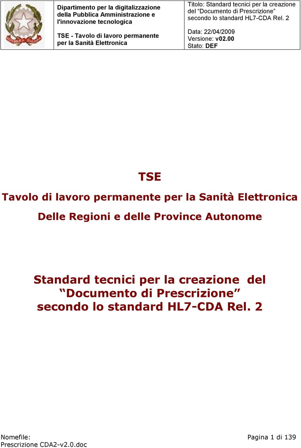 Standard tecnici per la creazione del